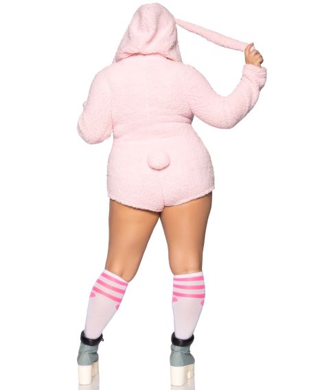 Pink bunny kostume i store størrelser.