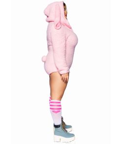 Pink bunny kostume i store størrelser.