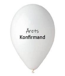 Flotte hvide årets konfirmand balloner