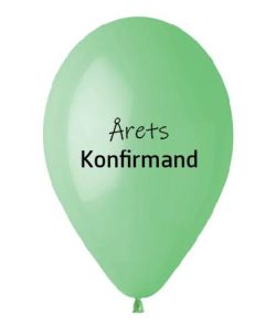 Flot mintgrøn årets konfirmand ballon