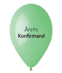 Flot mintgrøn årets konfirmand ballon