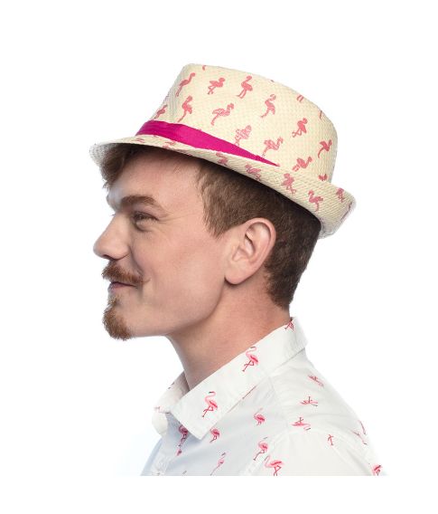 Sjov hat med flamingoer.