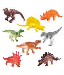 8 små dinosaurer figurer.