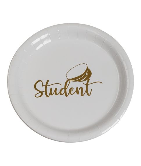 Tallerken Student 18 cm. 8 stk