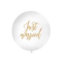 Jumbo ballon Just married  guld