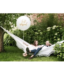 Jumbo ballon Just married  guld