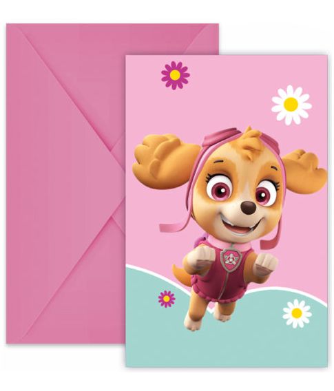 Flotte Paw patrol Skye invitationer