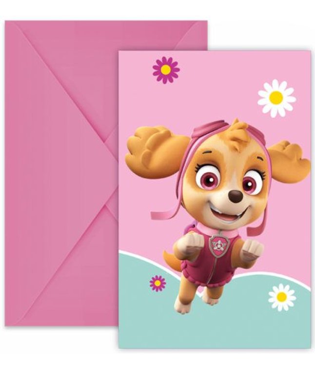 Flotte Paw patrol Skye invitationer