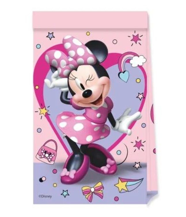 Festlige Minnie Junior papirposer 4 stk