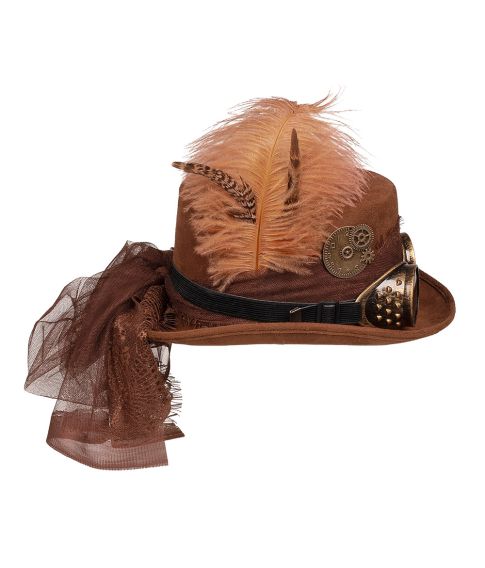 Steampunk hat deluxe med briller