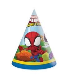 Festlige Spidey party hat 6 stk