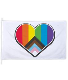 Flot LGBTQ+ hjerte flag.