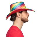 Regnbue paillet cowboyhat