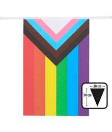 Flot LGBTQ+ guirlande med papirflag.