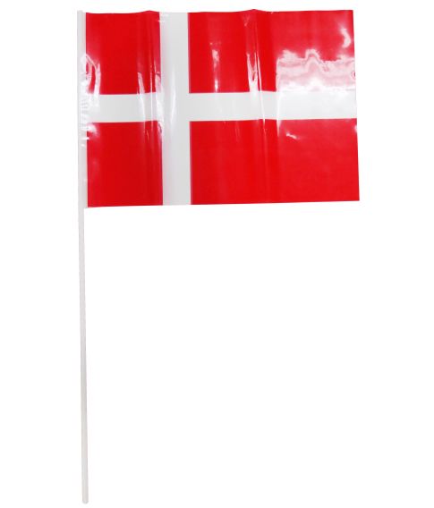 Danske hurraflag i plastik A4.