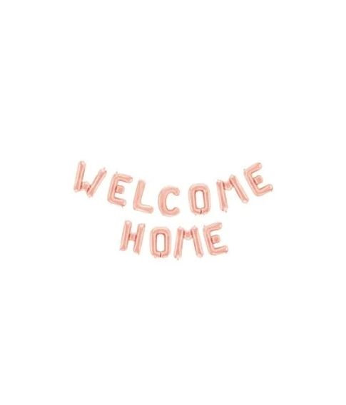 Folieballon rose gold WELCOME HOME