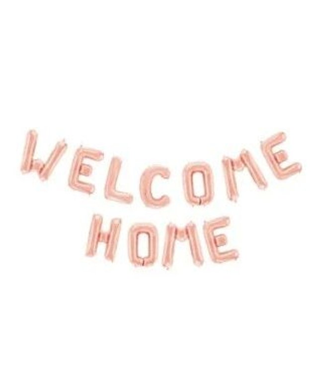 Folieballon rose gold WELCOME HOME