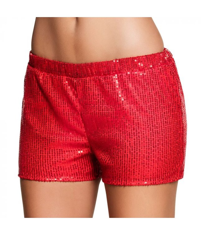 Flotte røde paillet hotpants