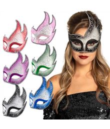 Halvmaske Venice fiamma