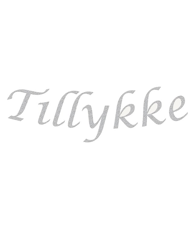 Tillykke guirlande Sølv