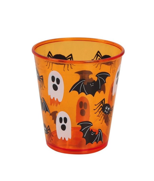 Orange halloween glas 10 cm