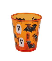 Orange halloween glas 10 cm