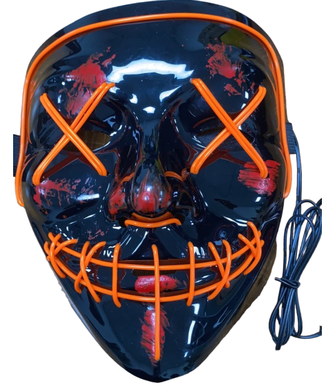 The Purge maske med orange lys