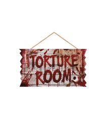 Uhyggeligt Torture room skilt i træ