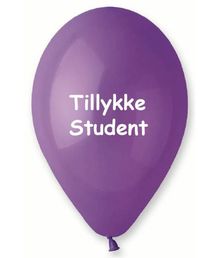 Ballon Tillykke Student lilla