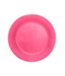 Hot pink paptallerkner, 18cm 8 stk