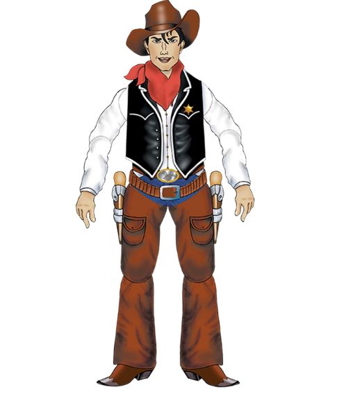 Cowboy papfigur, 140 cm