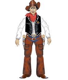 Cowboy papfigur, 140 cm