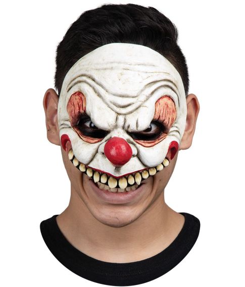 Creepy clown halvmaske 