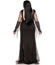 Sexy Spooky Morticia kostume Plus