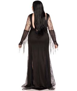 Sexy Spooky Morticia kostume Plus