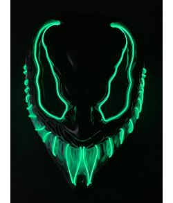 Venom maske med grøn LED