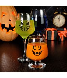 Halloween glasstickers 6 stk.