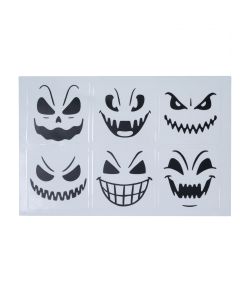 Halloween glasstickers 6 stk.