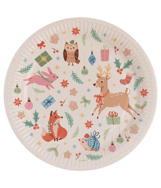 Flotte Winter woodland paptallerkner 23 cm