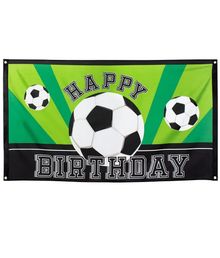 Fodbold flag HAPPY BIRTHDAY