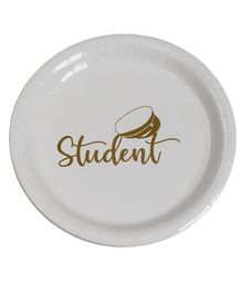 8 stk Student paptallerken 23cm