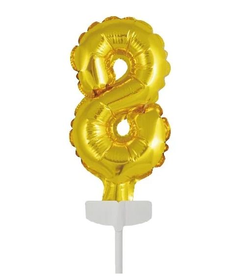 Kage folieballon guld 8