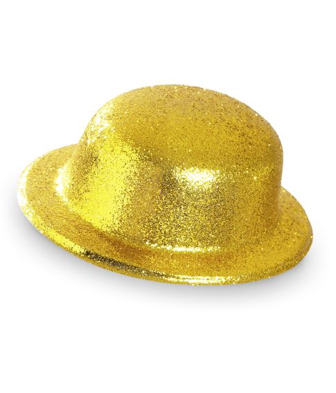 Guld glimmer bowlerhat