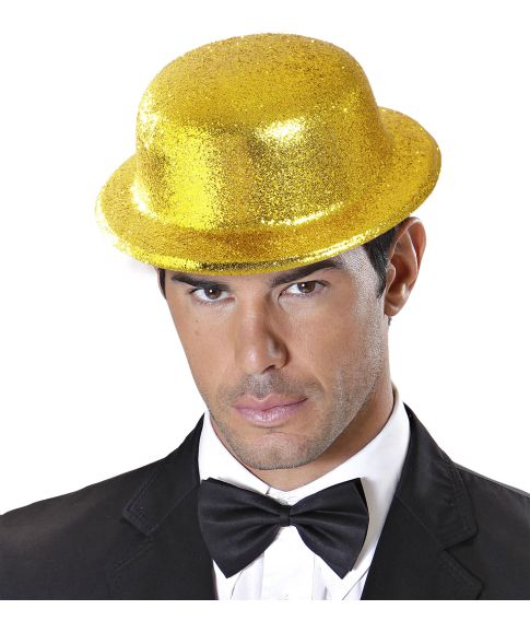 Guld glimmer bowlerhat