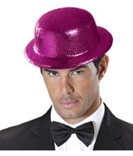 Pink glimmer bowlerhat