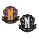 Wednesday Addams Nevermore pins 2 stk