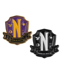 Wednesday Addams Nevermore pins 2 stk