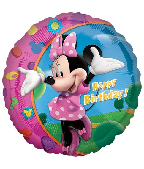 Minnie Happy Birthday folieballon, 43 cm