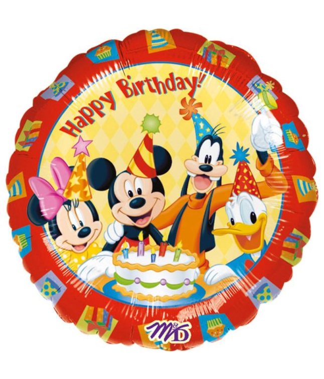 Mickey Happy Birthday folieballon, 43 cm