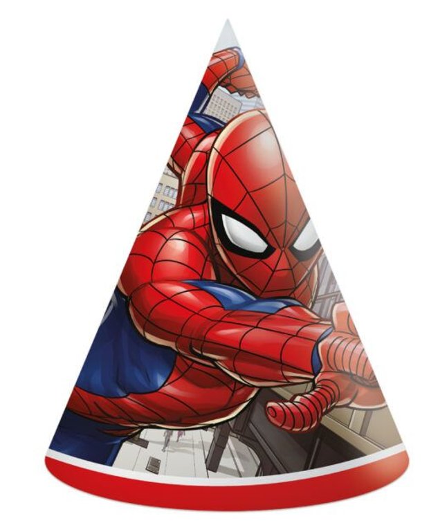 Seje Spiderman party hatte, 6 stk